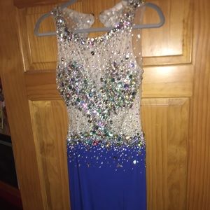 Open back prom dress